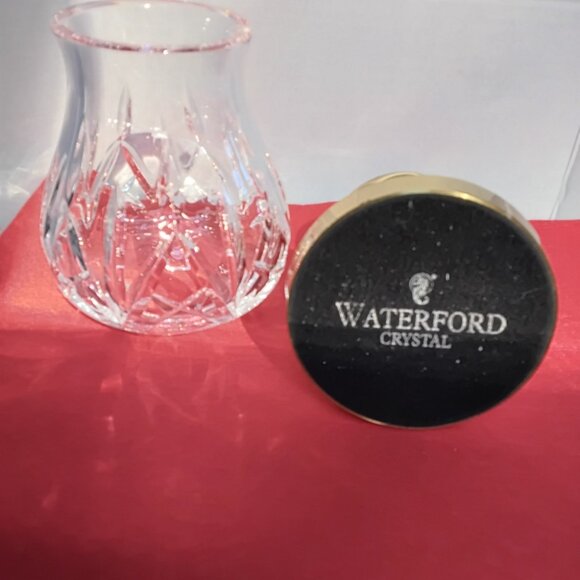 Waterford Vintage Belmont Hurricane Brass Base Candle Holder - Picture 4 of 6